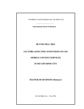 Luận văn factors affecting intentions to use mobile content services in ho chi minh city