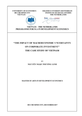 Luận văn the impact of macroeconomic uncertainty on corporate investment the case study of vietnam shareholder