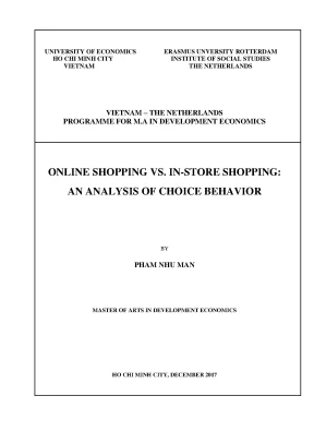 Luận văn online shopping vs in store shopping an analysis of choice behavior