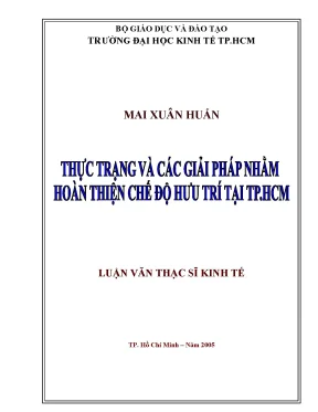 Luận văn thực trạng và các giải pháp nhằm hoàn thiện chế độ hưu trí tại tp hcm