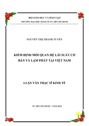 Luận văn kiểm định mối quan hệ lãi suất cơ bản và lạm phát tại việt nam