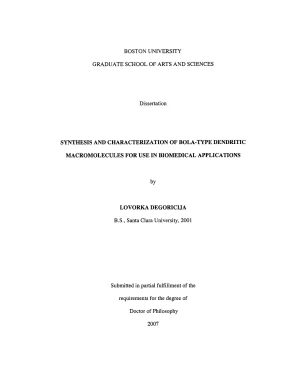 Luận án tiến sĩ synthesis and characterization of bola type dendritic macromolecules for use in biomedical applications