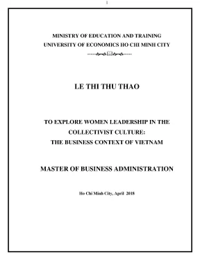 Luận văn to explore women leadership in the collectivist culture the business context of vietnam master of business administration