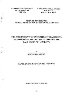 Luận văn the determinants of customer satisfaction on banking services the case of commercial banks in ho chi minh city