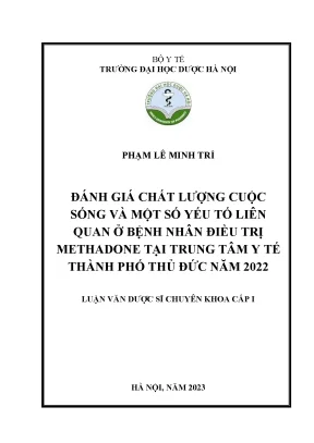 Phạm lê minh trí đánh giá chất lượng cuộc sống và một số yếu tố liên quan ở bệnh nhân điều trị methadone tại trung tâm y tế thành phố thủ đức năm 2022 luận văn dược sĩ chuyên khoa cấp i
