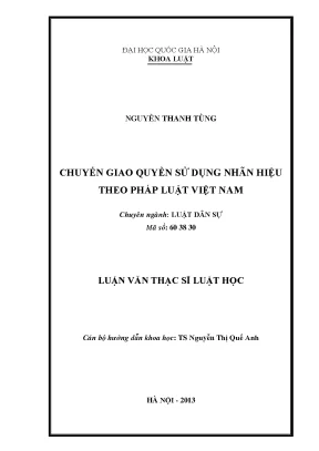 Chuyển giao quyền sử dụng nhãn hiệu theo pháp luật việt nam