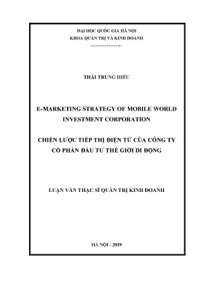 E marketing strategy of mobile world investment corporation chiến lược tiếp thị điện tử của công ty cổ phần đầu tư thế giới di động