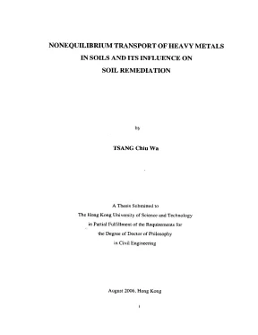 Luận án tiến sĩ nonequilibrium transport of heavy metals in soils and its influence on soil remediation