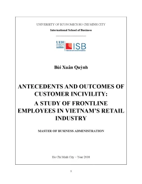 Luận văn antecedents and outcomes of customer incivility a study of frontline employees in vietnams retail industry
