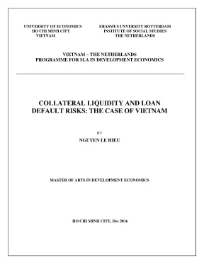 Luận văn collateral liquidity and loan default risks the case of vietnam