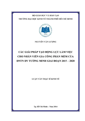 Luận văn các giải pháp tạo động lực làm việc cho nhân viên gia công phần mềm của doanh nghiệp tư nhân dịch vụ tường minh giai đoạn 2015 2020