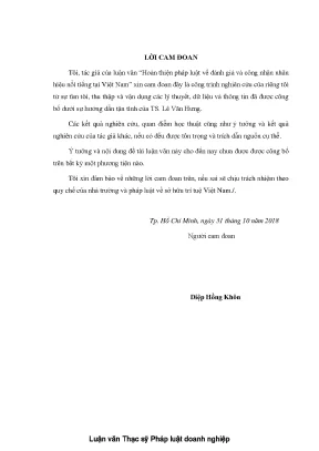 Luận văn thạc sĩ pháp luật doanh nghiệp hoàn thiện pháp luật về đánh giá và công nhận nhãn hiệu nổi tiếng tại việt nam watermark