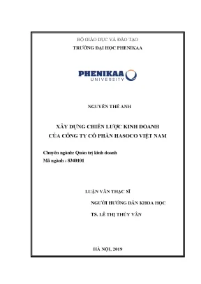 Xây dựng chiến lược kinh doanh của công ty cổ phần hasoco việt nam