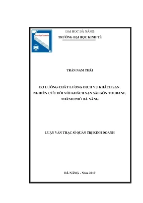 Luận văn thạc sĩ đo lường chất lượng dịch vụ khách sạn nghiên cứu đối với khách sạn sài gòn tourance thành phố đà nẵng