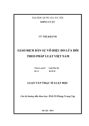 Giao dịch dân sự vô hiệu do lừa dối theo pháp luật việt nam