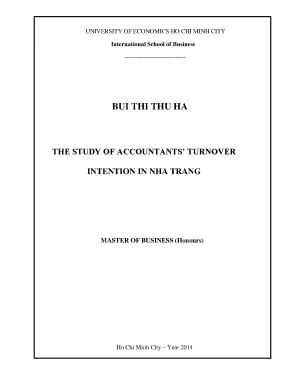 Luận văn the study of accountants turnover intention in nha trang