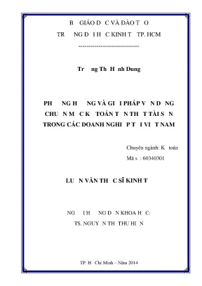 Luận văn phương hướng và giải pháp vận dụng chuẩn mực kế toán tổn thất tài sản trong các doanh nghiệp tại việt nam