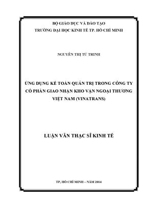 Luận văn ứng dụng kế toán quản trị trong công ty cổ phần giao nhận kho vận ngoại thương việt nam vinatrans