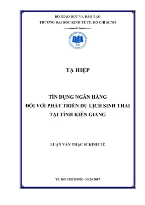 Luận văn tín dụng ngân hàng đối với phát triển du lịch sinh thái tại tỉnh kiên giang