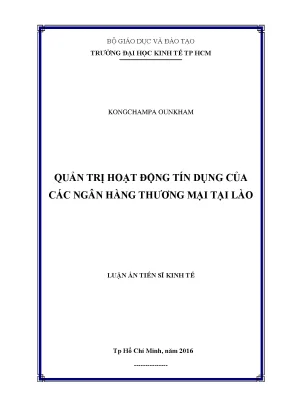 Luận văn quản trị hoạt động tín dụng của các ngân hàng thương mại tại lào