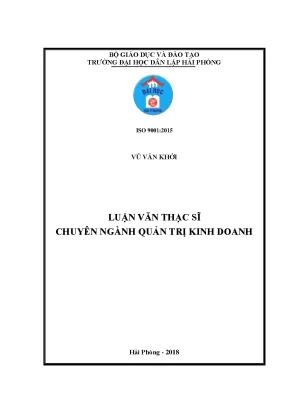 Luận văn thạc sĩ nghiên cứu sự hải lòng của khách hàng với dịch vụ của xí nghiệp môi trường bồng bàng 1 công ty tnhh mtv môi trường đô thị hải phòng