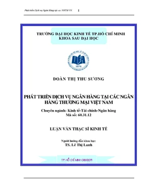 Luận văn phát triển dịch vụ ngân hàng tại các ngân hàng thương mại việt nam