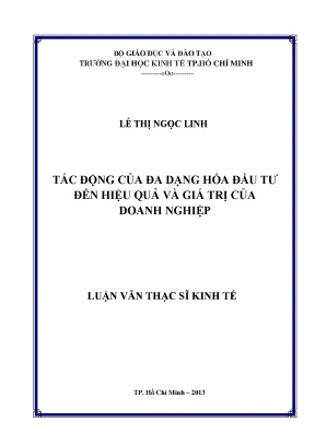 Luận văn tác động của đa dạng hóa đầu tư đến hiệu quả và giá trị của doanh nghiệp