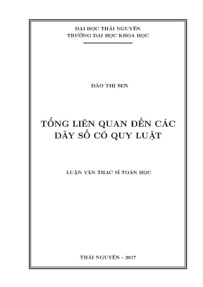 Luận văn tổng liên quan đến các dãy số có quy luật
