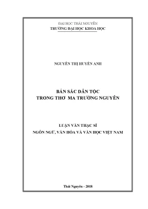 Luận văn bản sắc dân tộc trong thơ ma trường nguyên