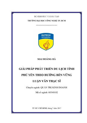 Luận văn giải pháp phát triển du lịch ở tỉnh phú yên theo hướng bền vững