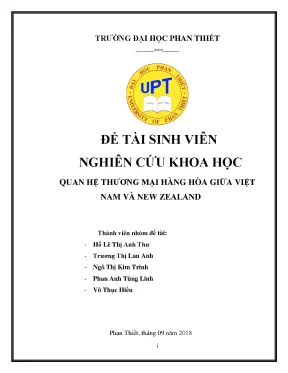 Quan hệ thương mại hàng hòa giữa việt nam và new zealand