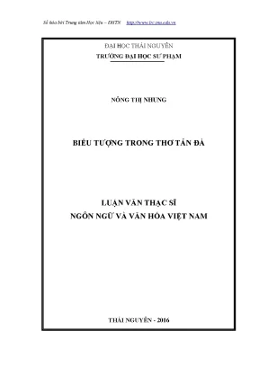 Luận văn biểu tượng trong thơ tản đà