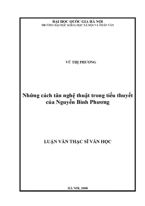 Luận văn thạc sĩ những cách tân nghệ thuật trong tiểu thuyết của nguyễn bình phương