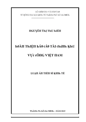 Luận văn hoàn thiện báo cáo tài chính khu vực công việt nam
