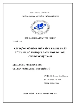 Bước đầu xây dựng mô hình phân tích phả hệ phân tử molecular phylogentic analysis nhằm hỗ trợ định danh một số loài ong