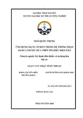 Luận văn ứng dụng mạng nơ ron trong hệ thống nhận dạng cảm xúc dựa trên tín hiệu điện não