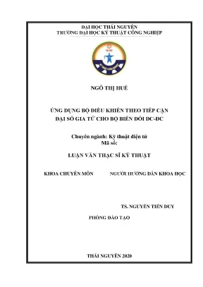 Luận văn ứng dụng bộ điều khiển theo tiếp cận đại số gia tử cho bộ biến đổi dc dc