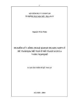 Luận văn nghiên cứu công nghệ khoan ngang hợp lý để tháo khí mêtan ở mỏ than hầm lò vùng mạo khê