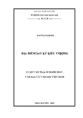Luận văn đặc điểm bút ký kiều vượng