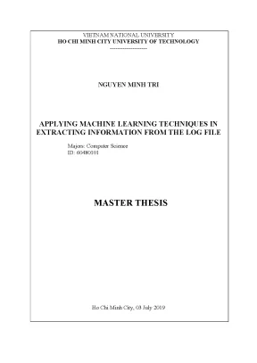 Luận văn thạc sĩ khoa học máy tính applying machine learning techniques in extracting information from the log file