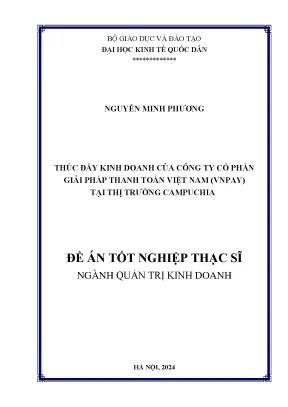 Luận văn thạc sĩ quản trị kinh doanh thúc đẩy kinh doanh của công ty cổ phần giải pháp thanh toán việt nam vnpay tại thị trường campuchia