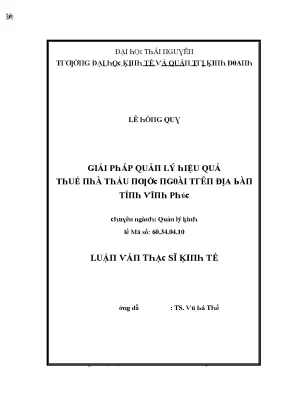 Luận văn giải pháp quản lý hiệu quả thuế nhà thầu nước ngoài trên địa bàn tỉnh vĩnh phúc