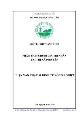 Luận văn phân tích chuỗi giá trị nhãn tại thị xã phổ yên