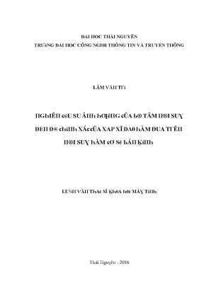 Luận văn nghiên cứu sự ảnh hưởng của bộ tâm nội suy đến độ chính xác của xấp xỉ đạo hàm dựa trên nội suy hàm cơ sở bán kính
