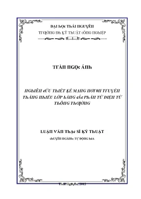 Luận văn nghiên cứu thiết kế mạng nơron truyền thẳng nhiều lớp bằng các phần tử điện tử thông thường
