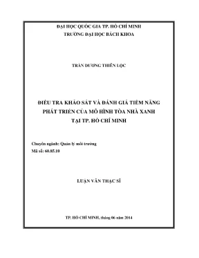 Luận văn thạc sĩ quản lý môi trường điều tra khảo sát và đánh giá tiềm năng phát triển của tòa nhà xanh tại tp hcm