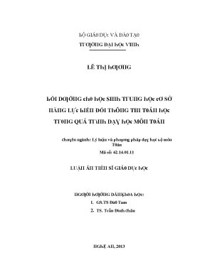 Luận văn bồi dưỡng cho học sinh trung học cơ sở năng lực biến đổi thông tin toán học trong quá trình dạy học môn toán
