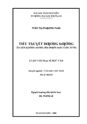 Luận văn tiểu thuyết dương hướng từ bến không chồng đến dưới chín tầng mây