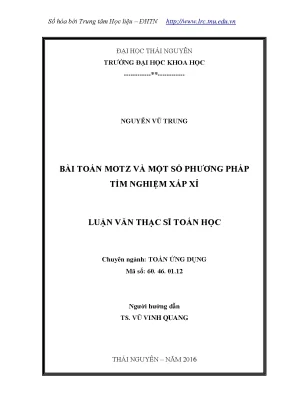 Luận văn bài toán motz và một số phương pháp tìm nghiệm xấp xỉ