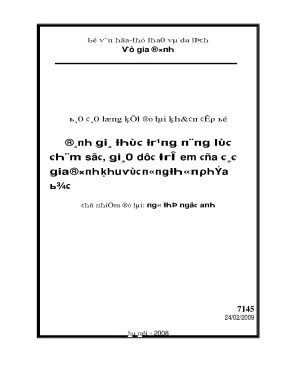 Đánh giá thực trạng năng lực chăm sóc giáo dục trẻ em của các gia đình khu vực nông thôn phía bắc